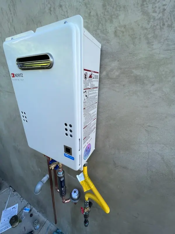 Tankless water heater installation for Chadwick homes
